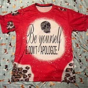 Custom made bleach Large Tshirt